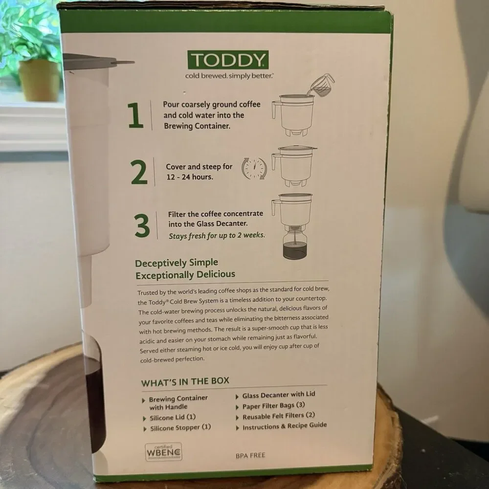 Toddy Cold Brew System Coffee Maker with Glass Decanter New in Box